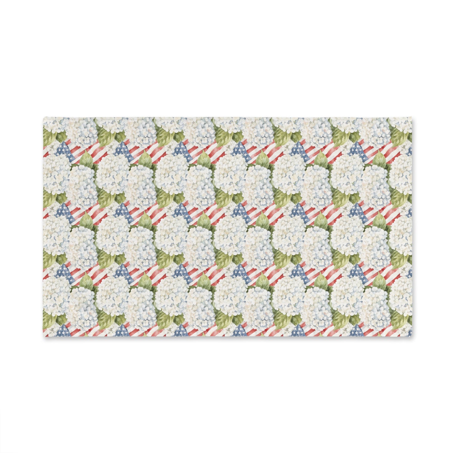 Patriotic Hydrangea Summer Hand Towel