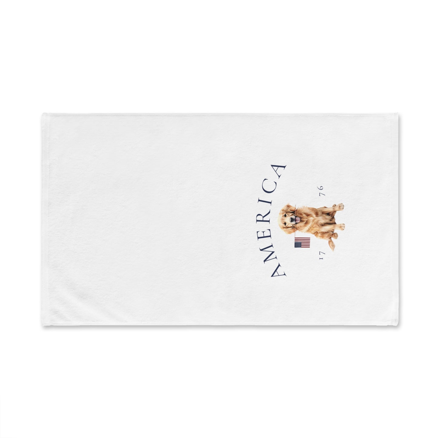 Golden Retriever Summer Patriotic Hand Towel for Bath and Kitchen