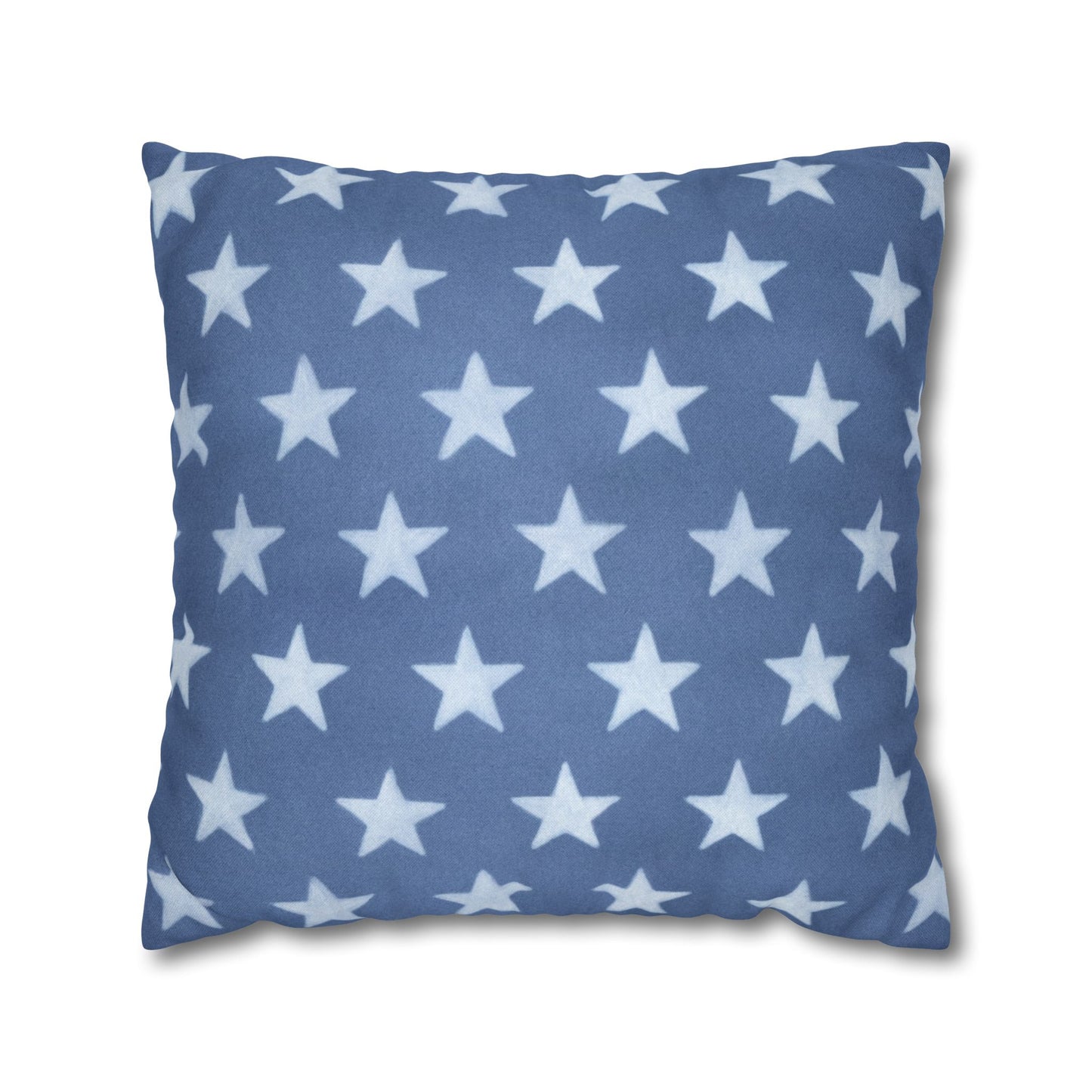Faded Rustic Style Stars Patriotic Pillow Cover, Pairs Well W/ Our Rustic Red Striped Pillow Cover, Farmhouse Summer Decor