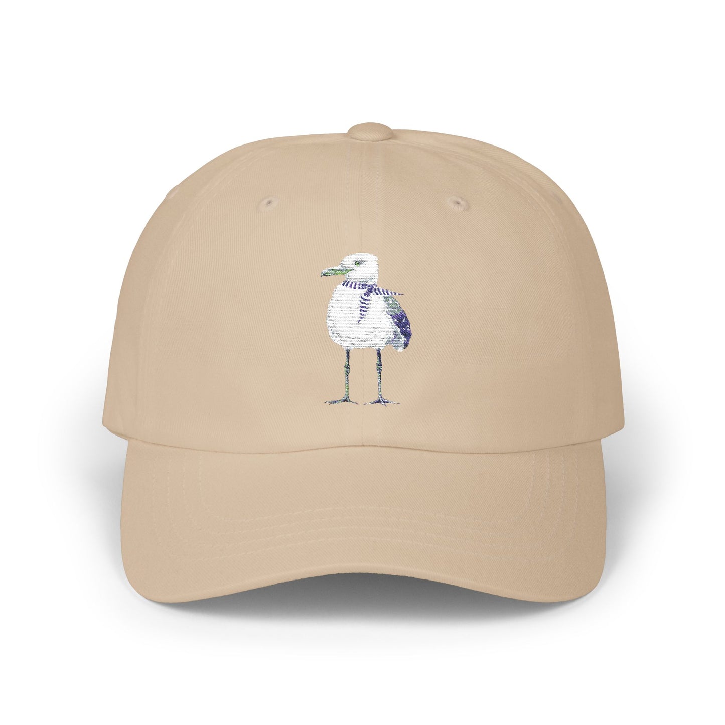 Embroidered Coastal Seagull w/ Summer Scarf Hat - Summer Capsule Collection