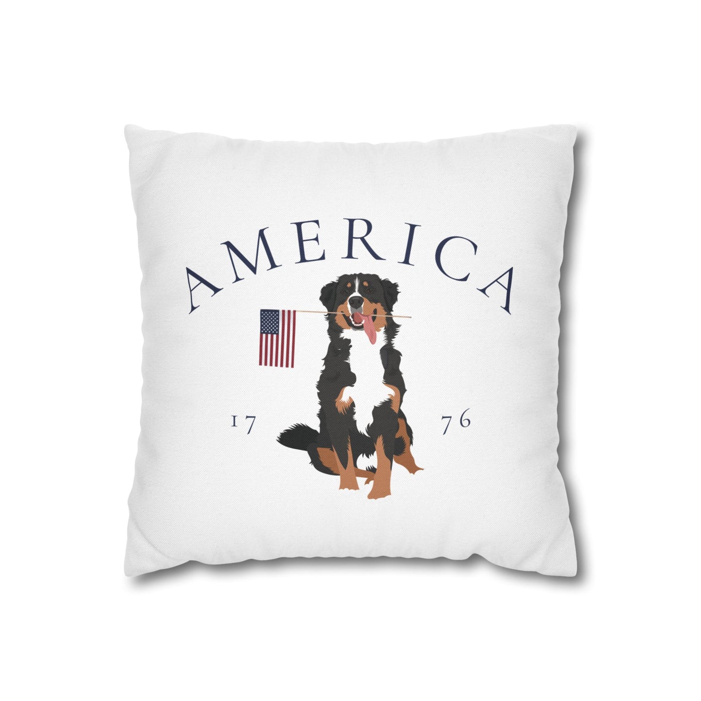 Double Sided Patriotic Bernese Mountain Dog with 2 Different Summer Graphics