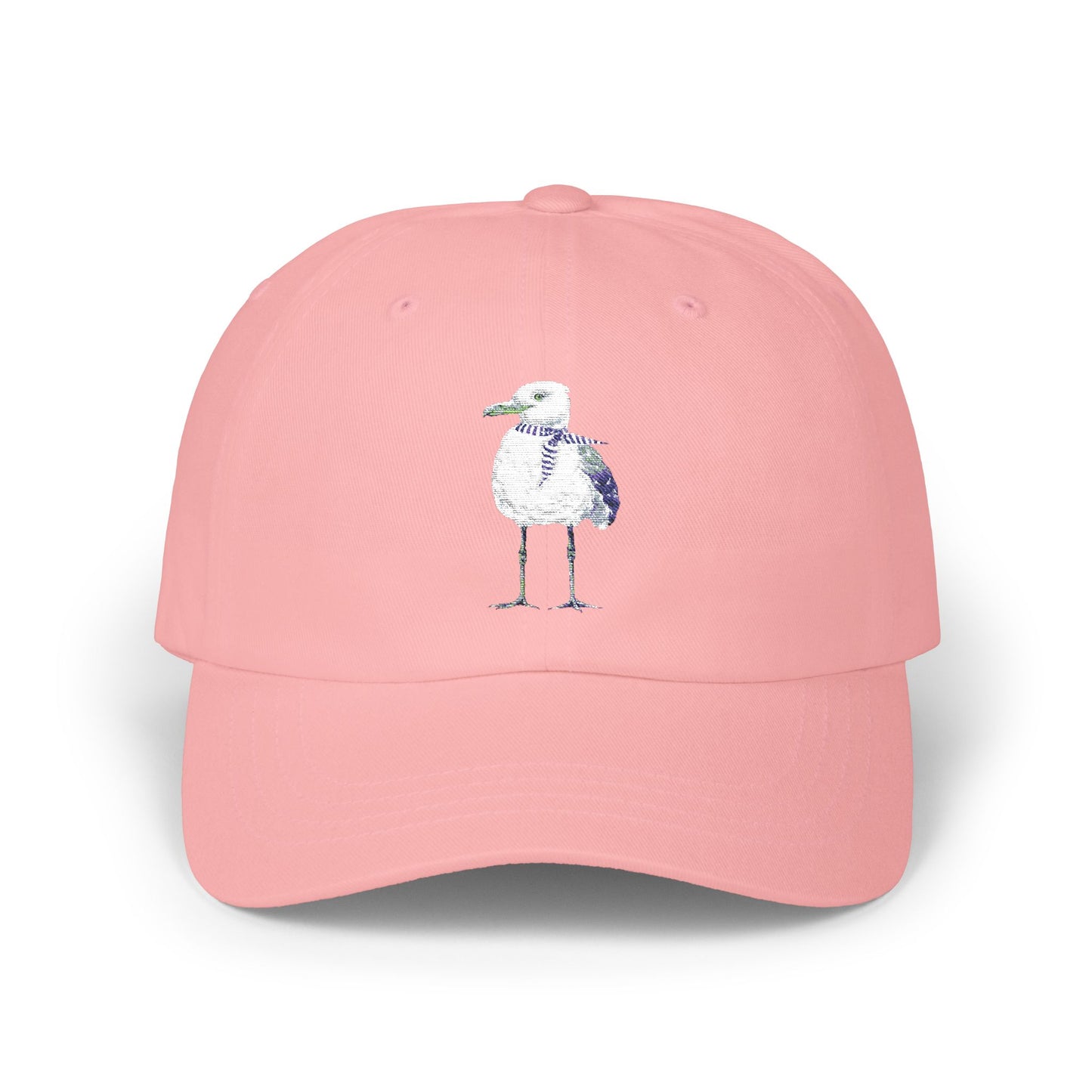 Embroidered Coastal Seagull w/ Summer Scarf Hat - Summer Capsule Collection