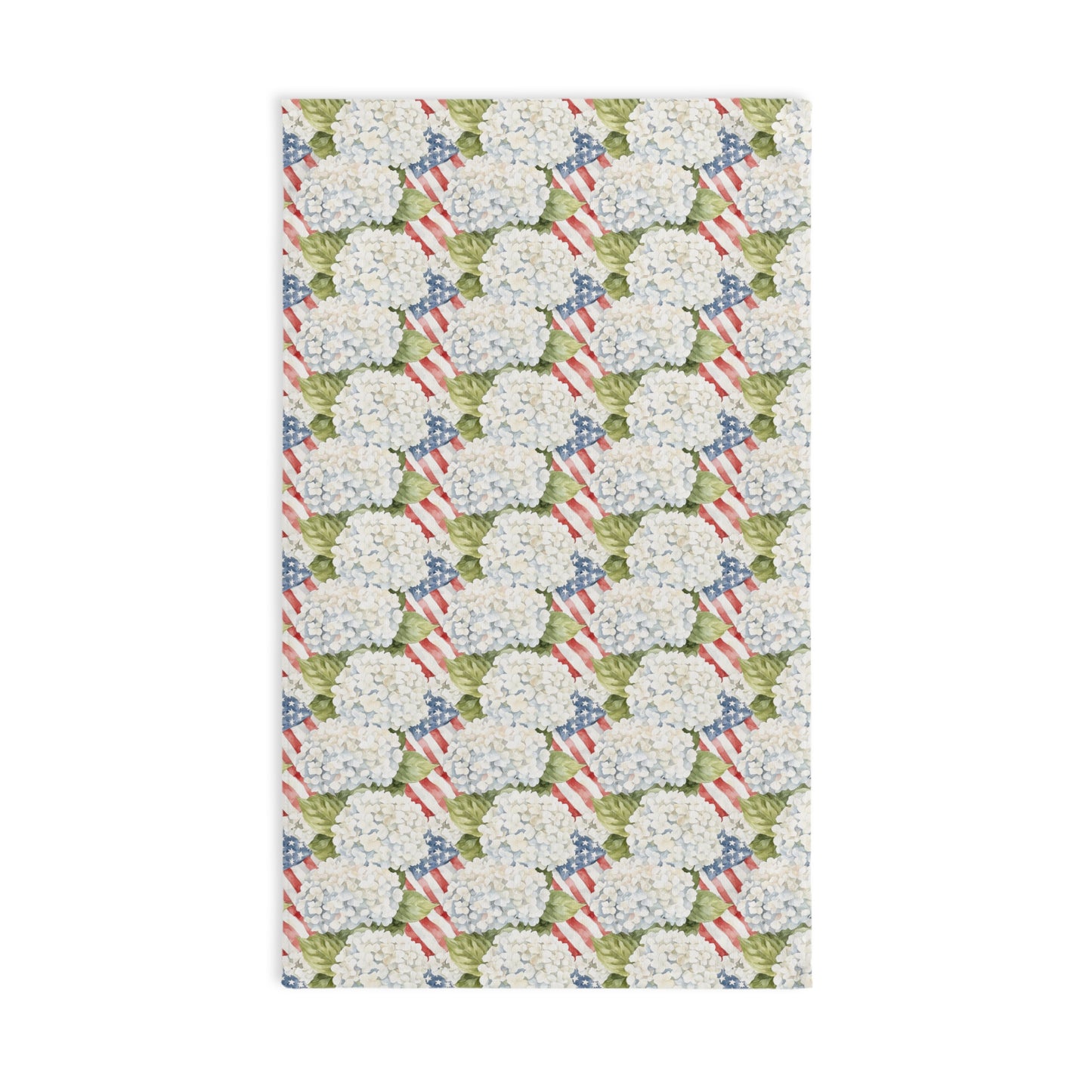 Patriotic Hydrangea Summer Hand Towel