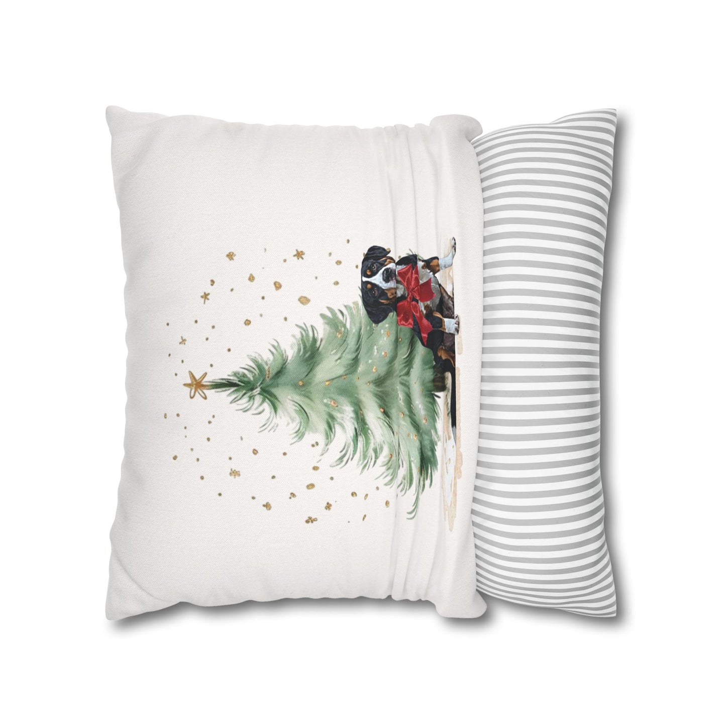 Christmas Swissy Gift Pillow Cover, Double Sided Print