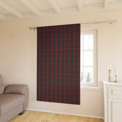 Christmas Tartan Plaid Window Curtain Panel