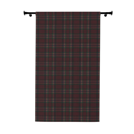 Christmas Tartan Plaid Window Curtain Panel