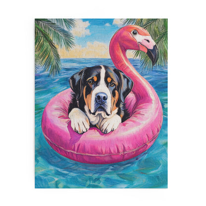 Watercolor, hand drawn Summer Swissy Puzzle