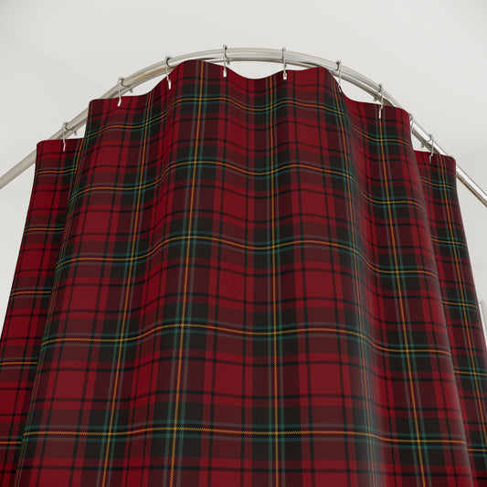 Christmas Vintage Tartan Plaid Shower Curtain