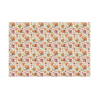 Fall Harvest Gift Wrap, Thanksgiving Wrapping Paper, Autumn Gift Wrap, Wrapping, Fall Decor