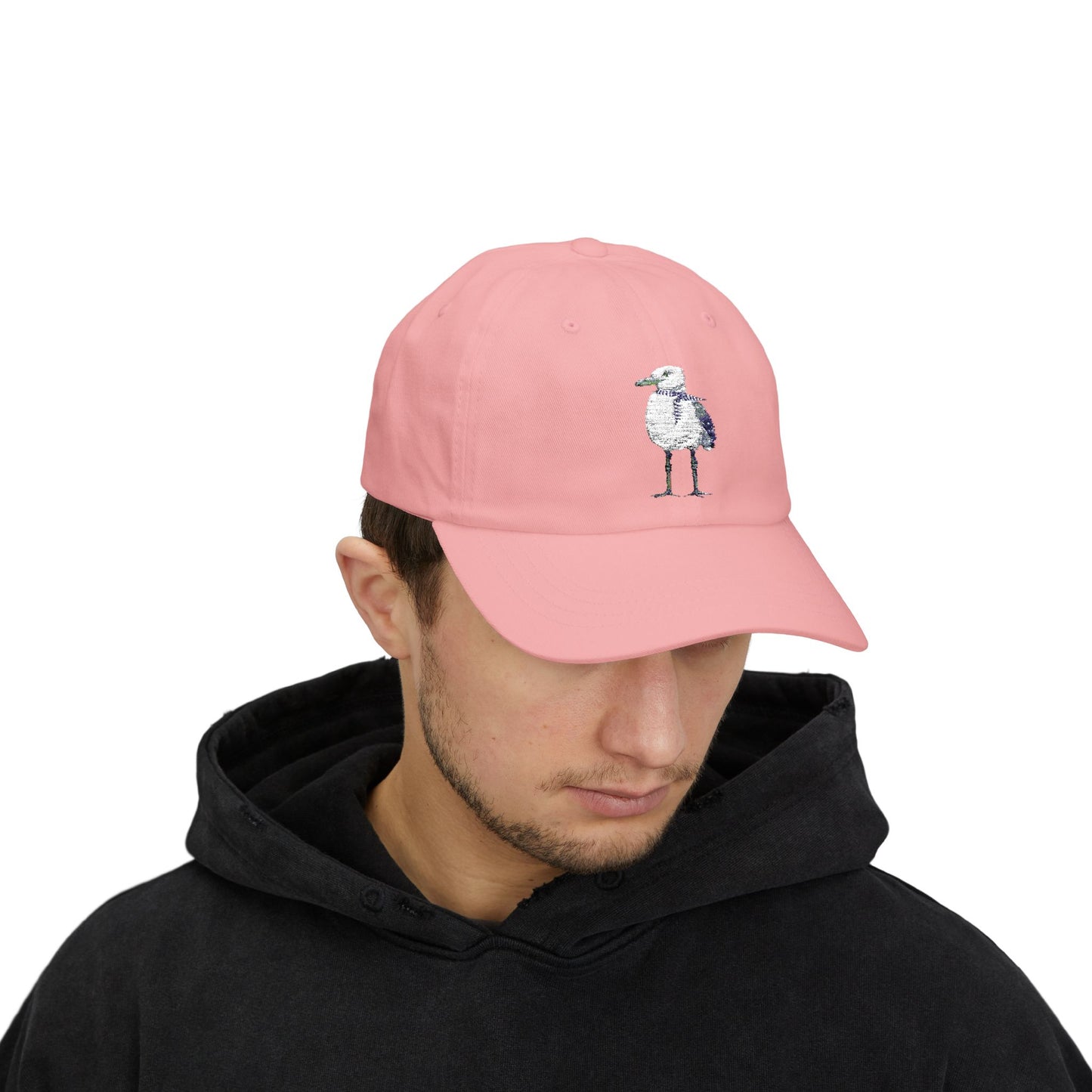 Embroidered Coastal Seagull w/ Summer Scarf Hat - Summer Capsule Collection
