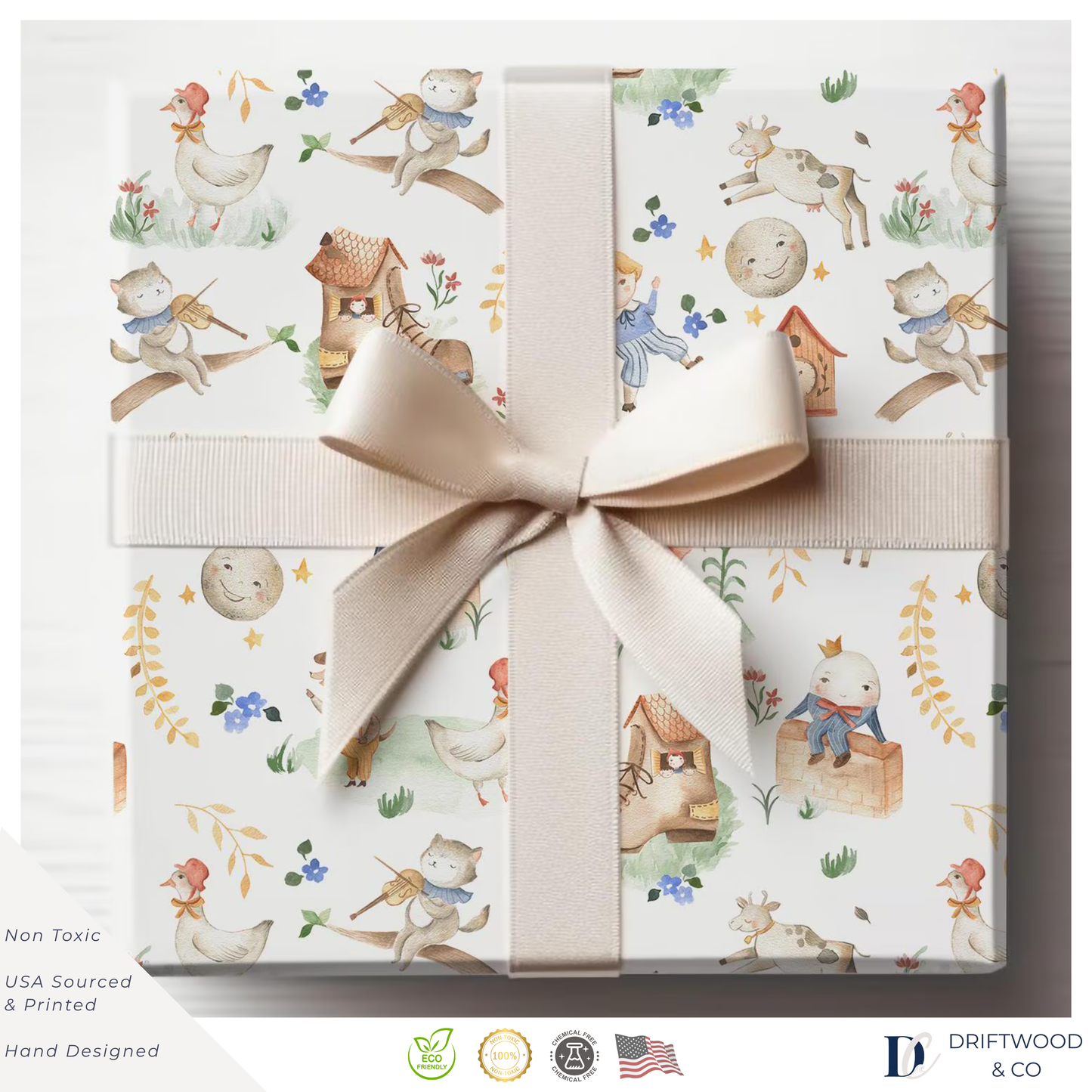 Children's Storybook Nursery Rhymes Wrapping Paper