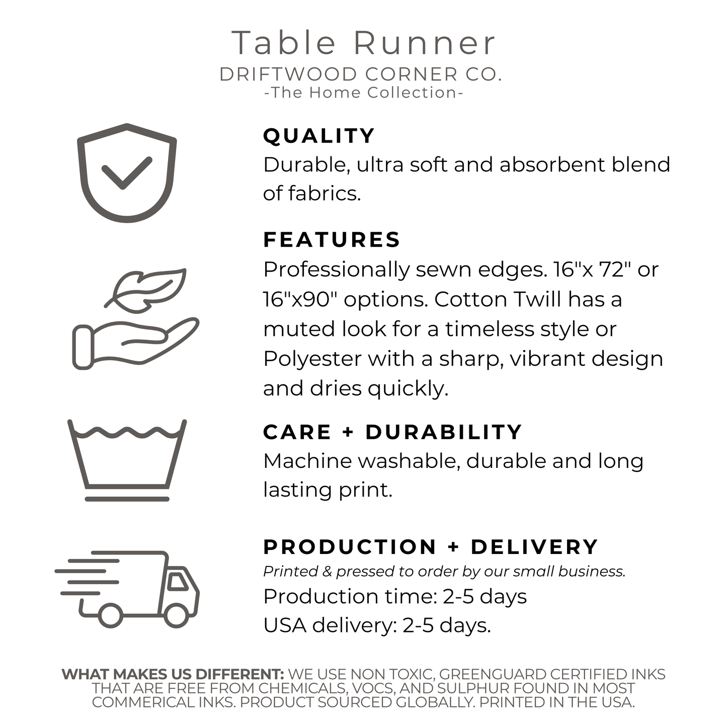 Sketched Rabbit Table Runner
