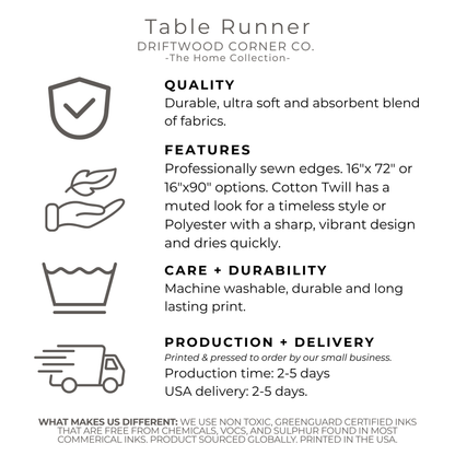 Sketched Rabbit Table Runner
