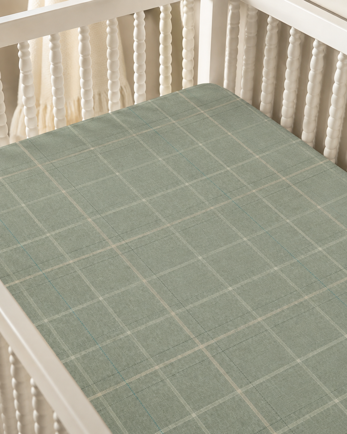 Fitted Crib Sheet | Exclusive Hand-Drawn Design | Soft Jersey Knit | Standard & Mini Crib | Baby Shower Gift