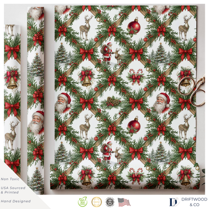 Traditional Vintage Red Trellis
