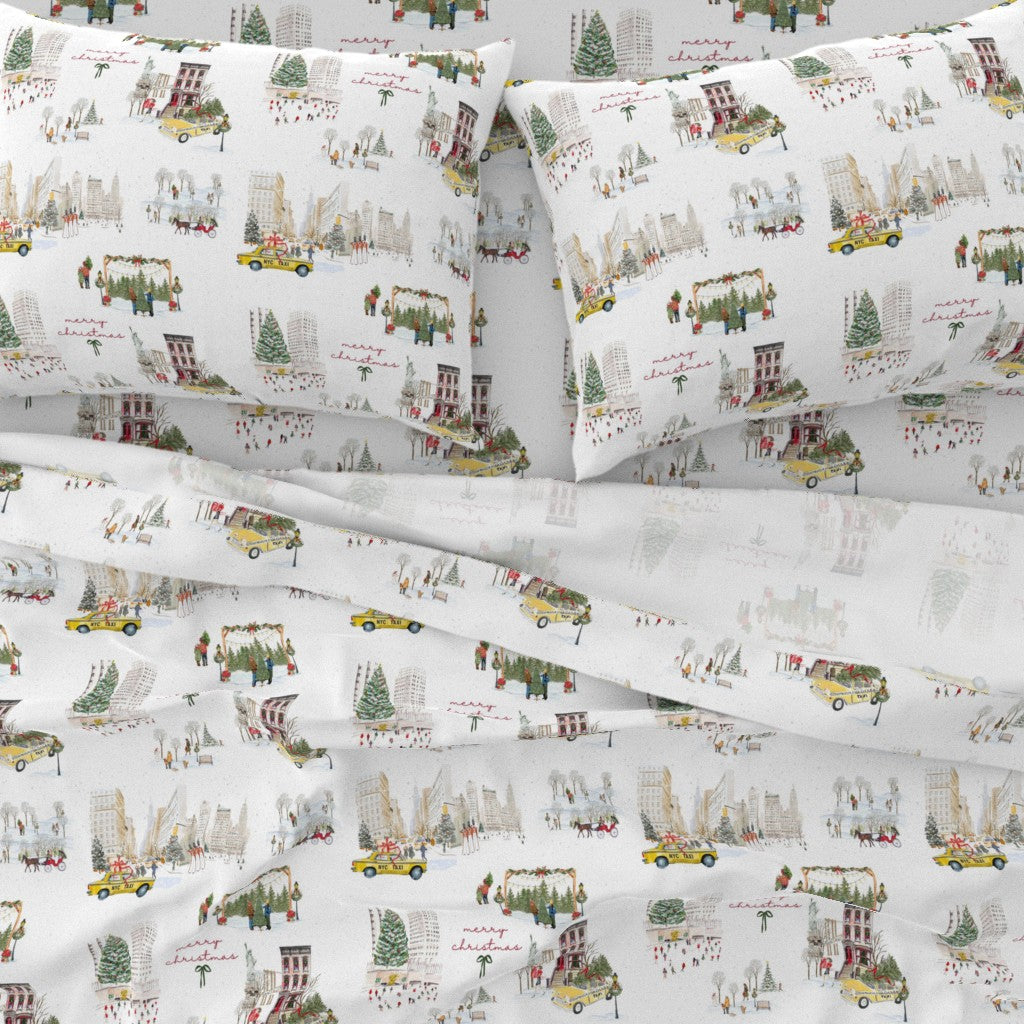 NYC Christmas Sheet Set