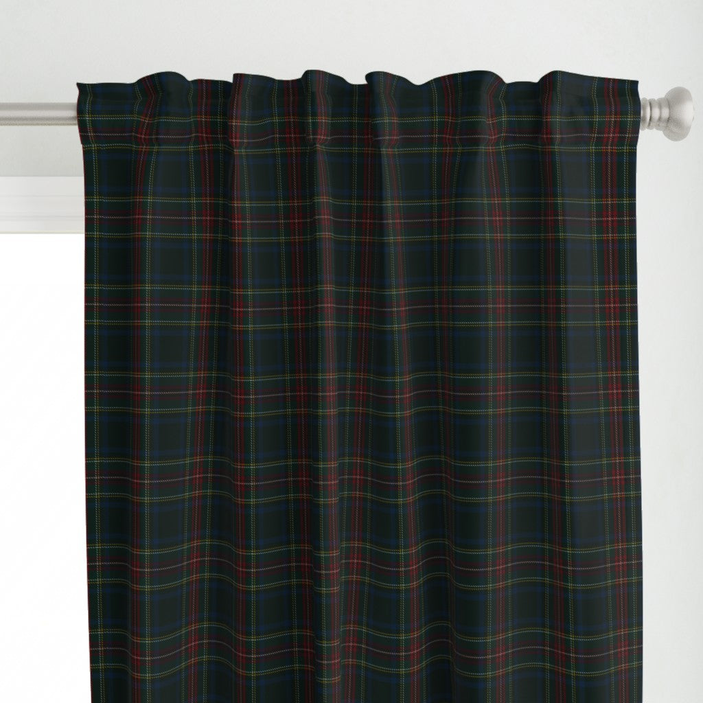 Christmas Tartan Plaid Window Curtain Panel