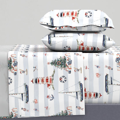 Newport Nautical Christmas Sheet Set