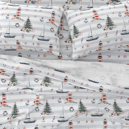 Newport Nautical Christmas Sheet Set