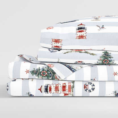 Newport Nautical Christmas Sheet Set