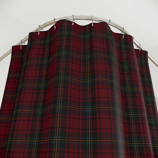 Christmas Vintage Tartan Plaid Shower Curtain