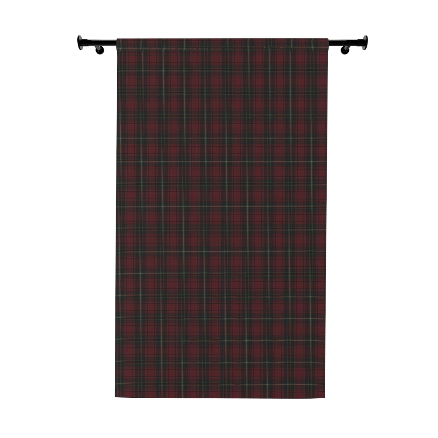 Christmas Tartan Plaid Window Curtain Panel