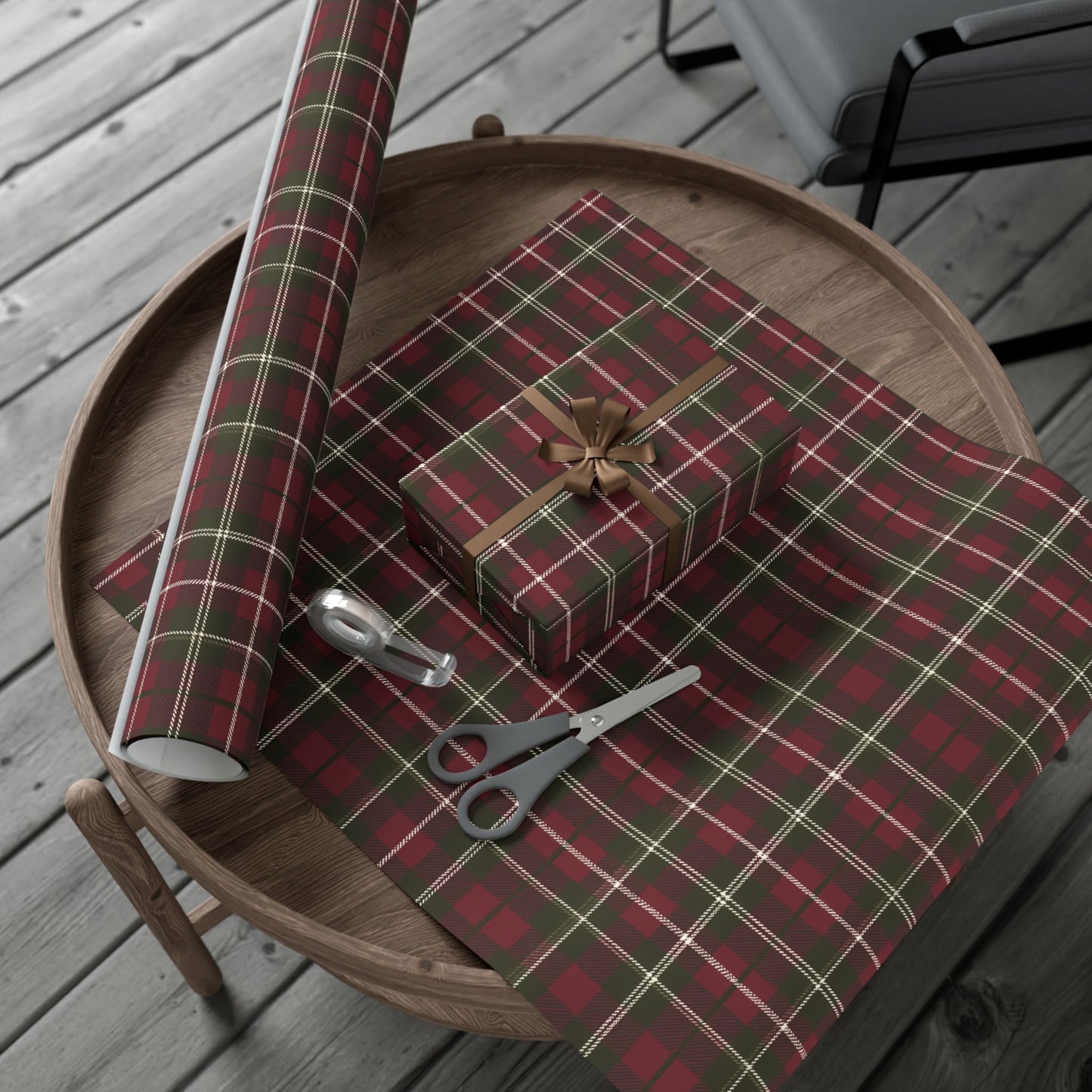 Ralph Lauren Inspired Christmas, Tartan Plaid Wrapping