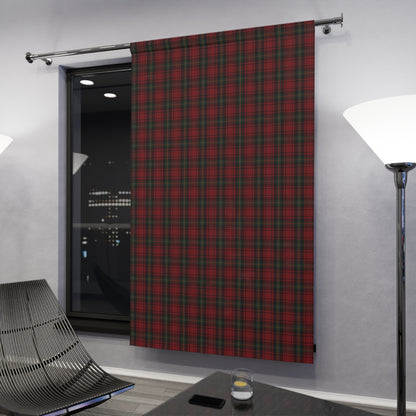 Christmas Tartan Plaid Window Curtain Panel