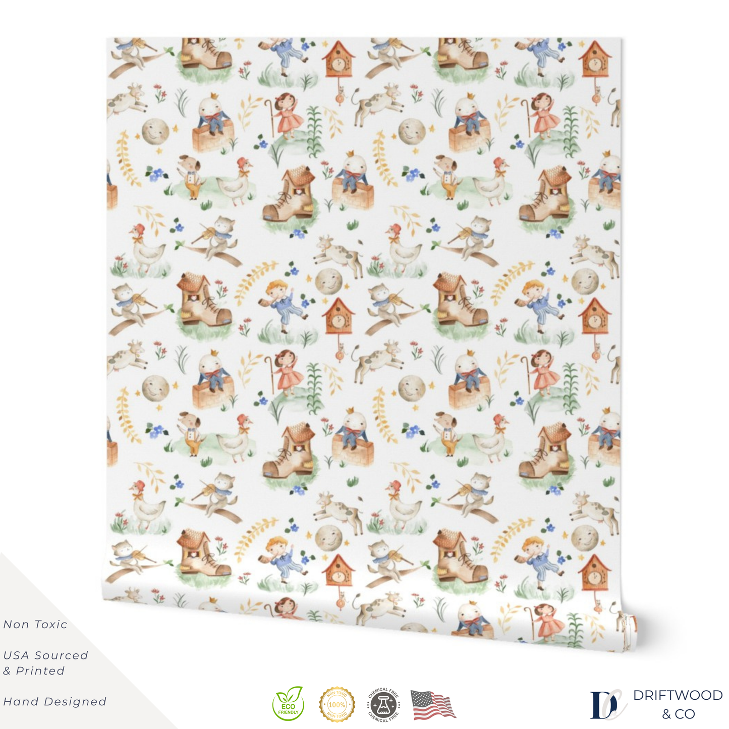 Children's Storybook Nursery Rhymes Wrapping Paper