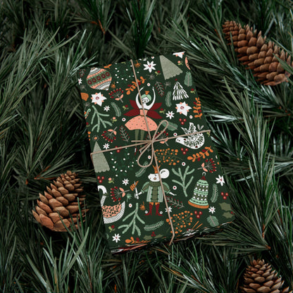 Christmas Scandinavian Nutcracker Wrapping