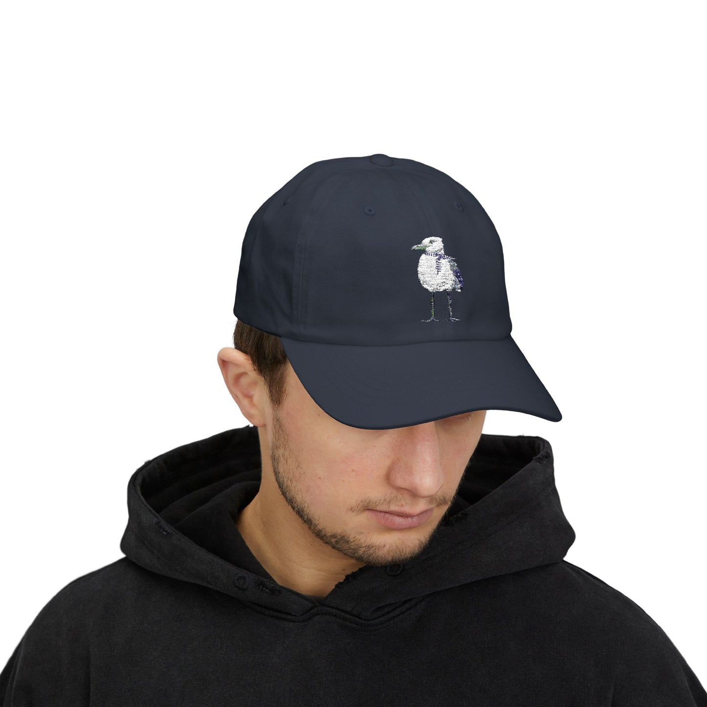 Embroidered Coastal Seagull w/ Summer Scarf Hat - Summer Capsule Collection