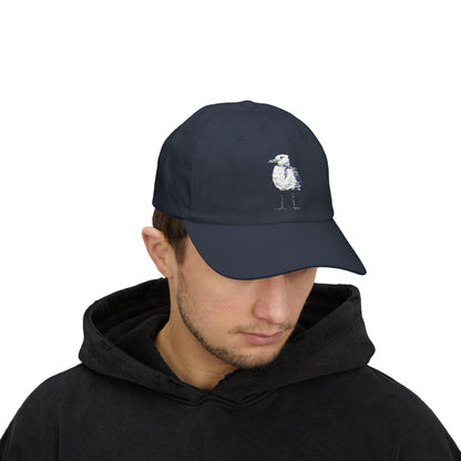 Embroidered Coastal Seagull w/ Summer Scarf Hat - Summer Capsule Collection