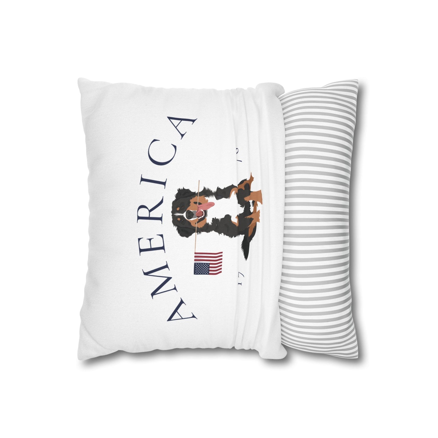 Double Sided Patriotic Bernese Mountain Dog with 2 Different Summer Graphics