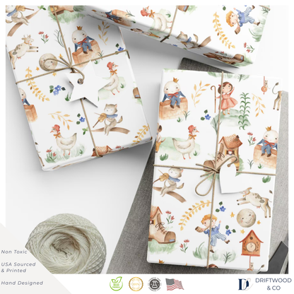 Children's Storybook Nursery Rhymes Wrapping Paper