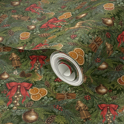 Gilded Evergreen & Brass