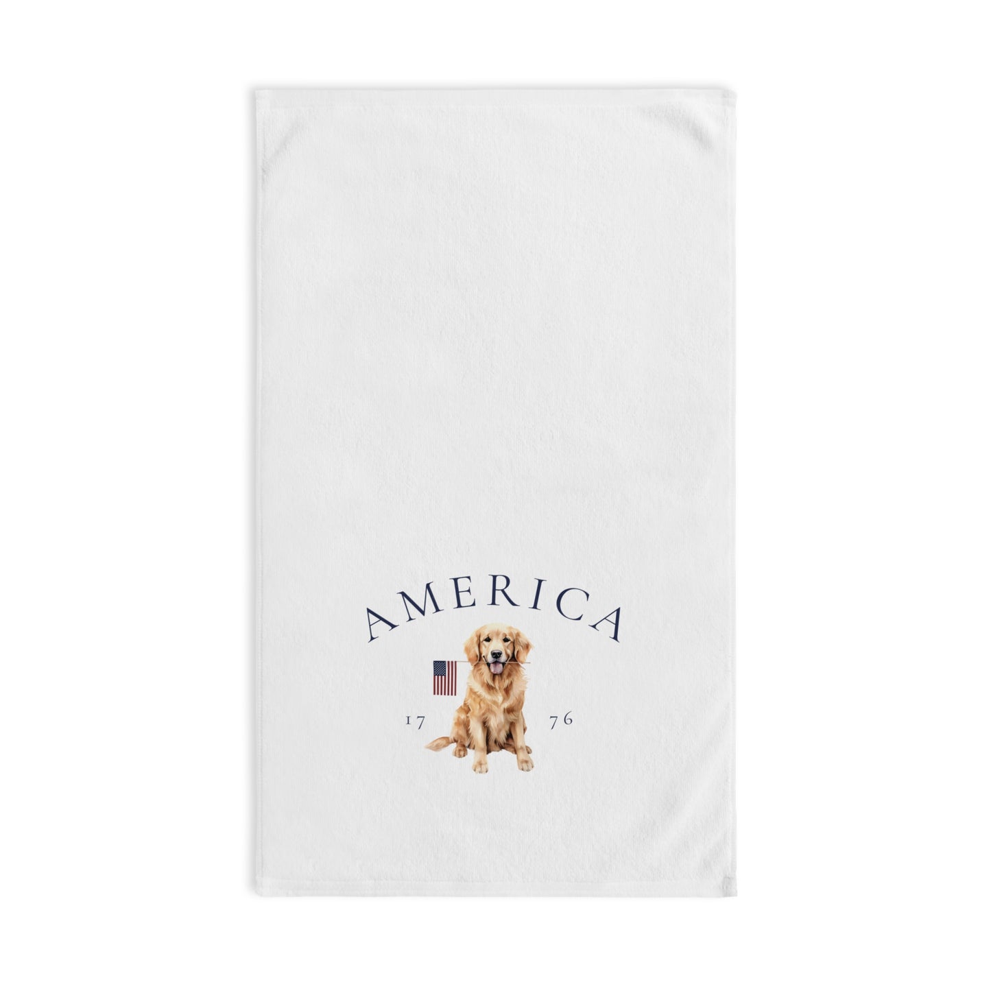 Golden Retriever Summer Patriotic Hand Towel for Bath and Kitchen