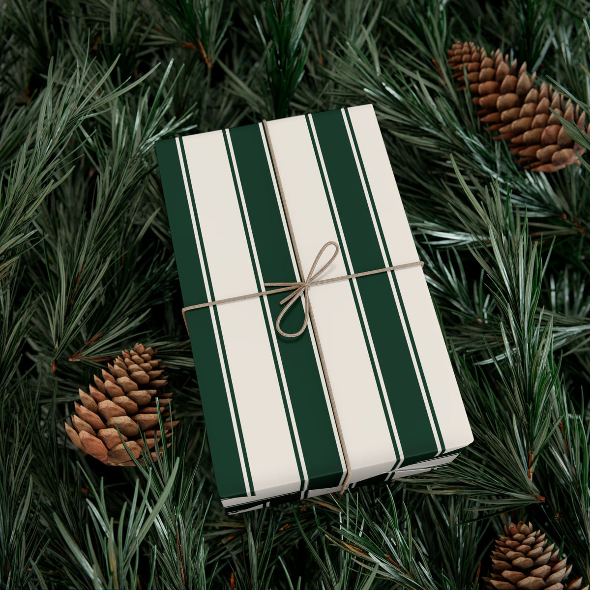Candlewick Stripe in Evergreen