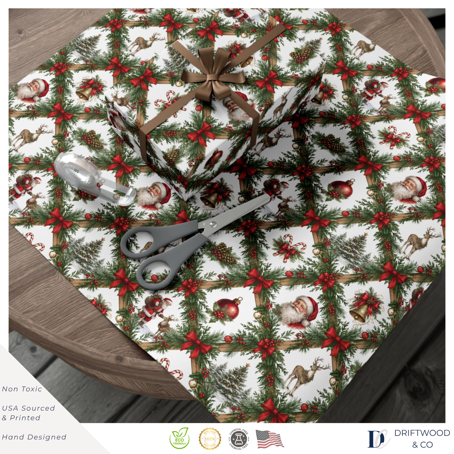 Traditional Vintage Red Trellis