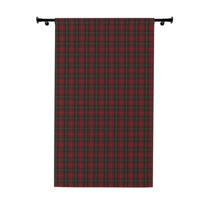 Christmas Tartan Plaid Window Curtain Panel