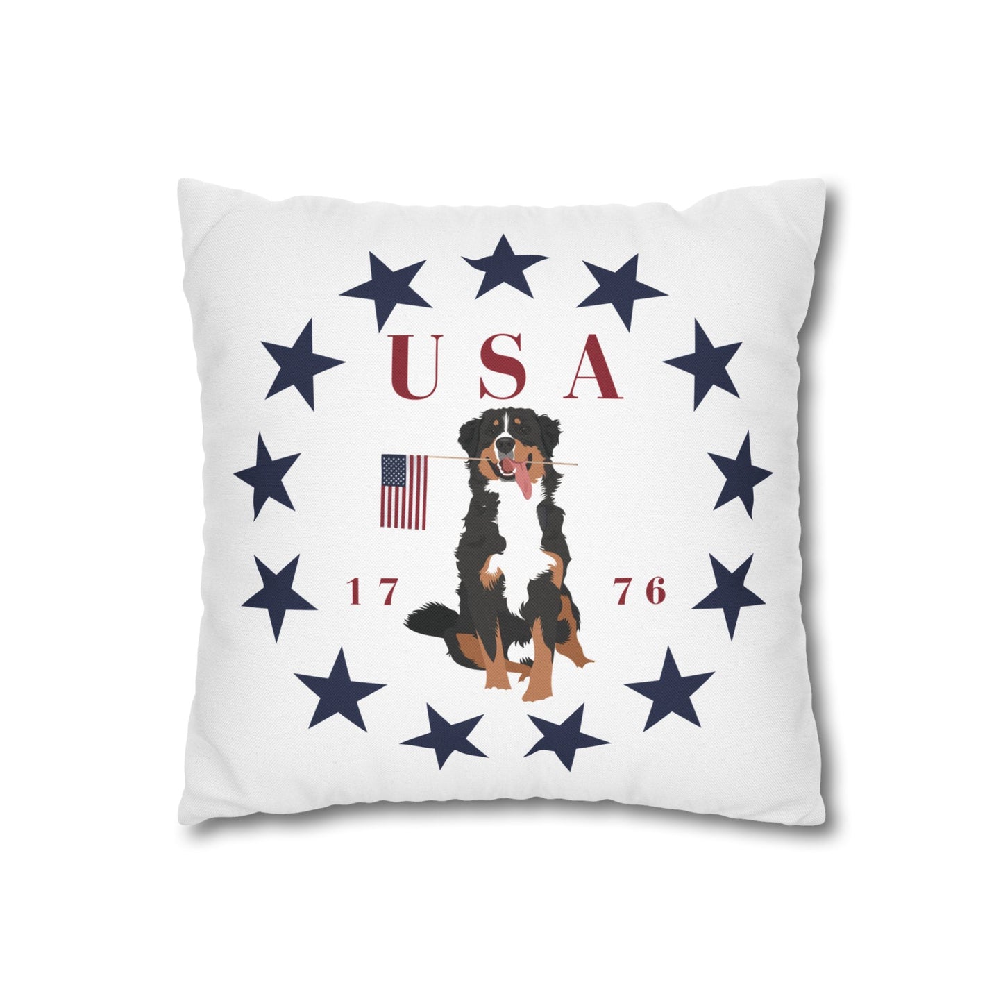 Double Sided Patriotic Bernese Mountain Dog with 2 Different Summer Graphics