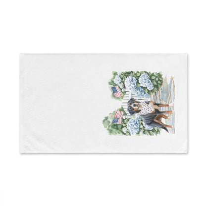 Greater Swiss Mountain Dog Summer Patriotic Hand Towel for Bath and Kitchen