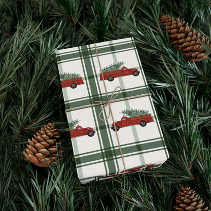 Firetruck Christmas Gift Wrap