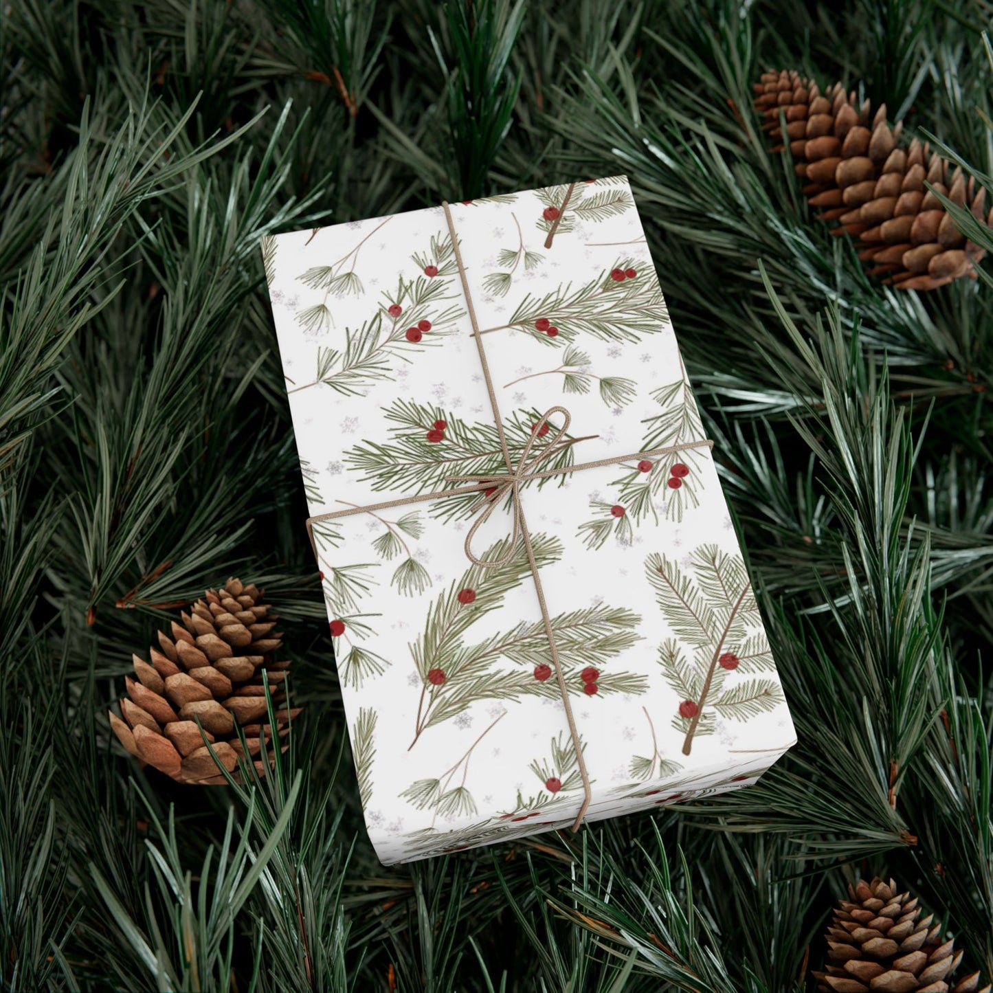 Christmas Greens & Berries Wrapping