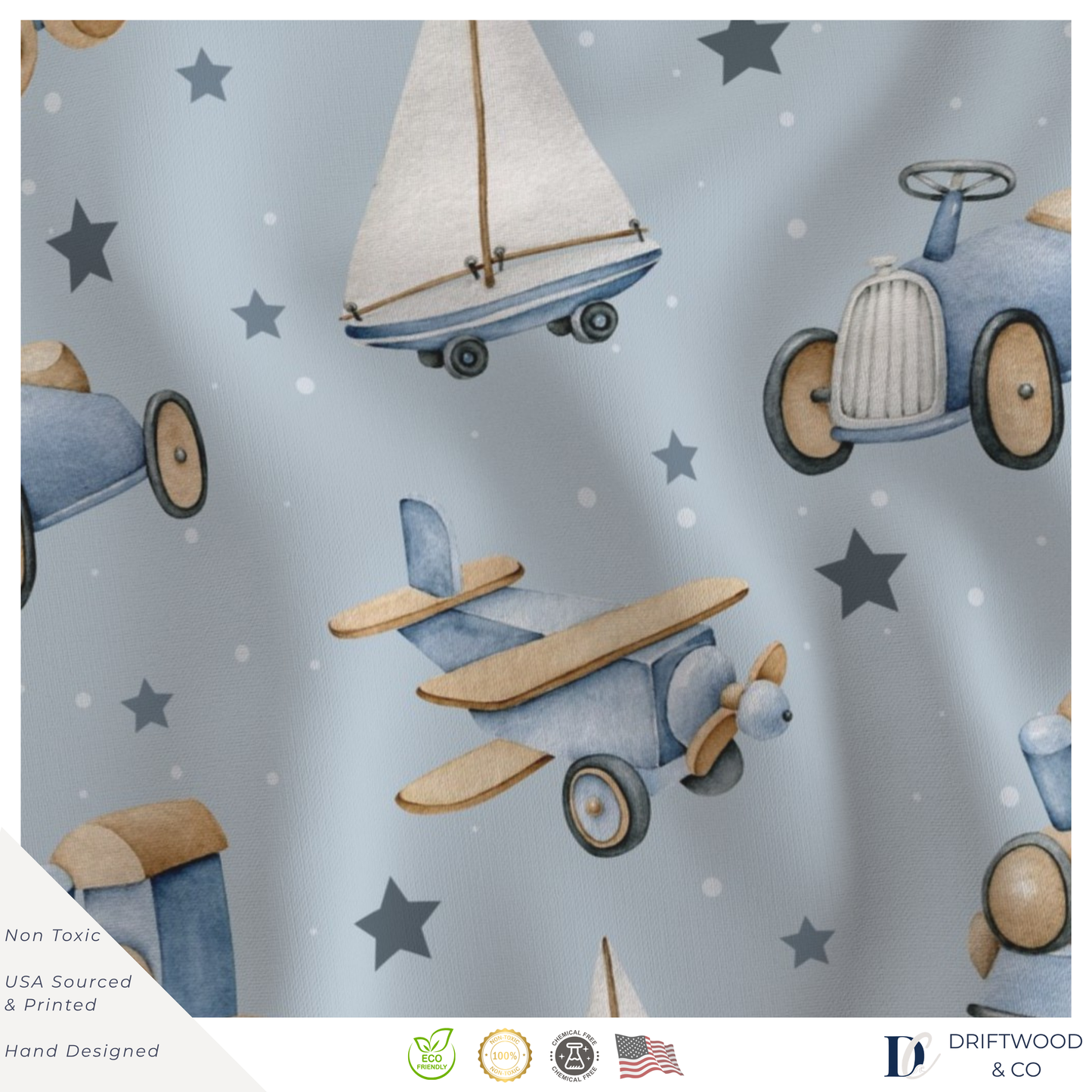 Planes Trains & Sailboats Little Boy Wrapping Paper