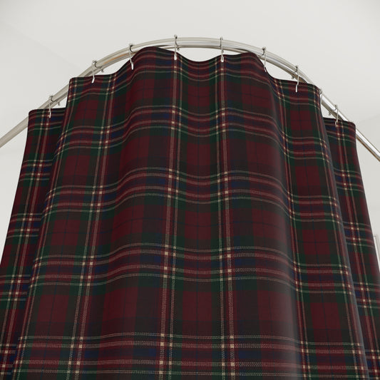 Christmas Vintage Tartan Plaid Shower Curtain