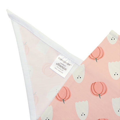 Peach Ghosts & Pumpkins Dog Bandana