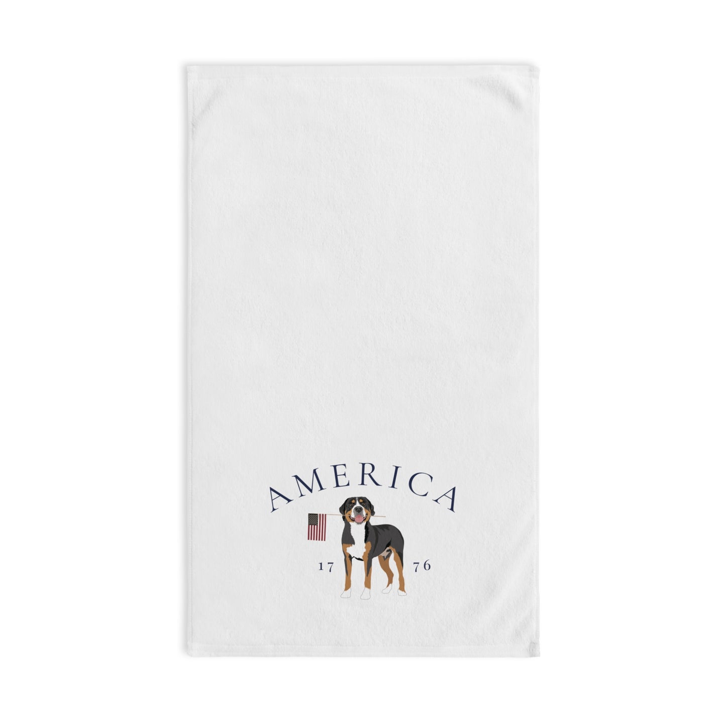 Greater Swiss Mountain Dog Summer Patriotic Hand Towel for Bath and Kitchen