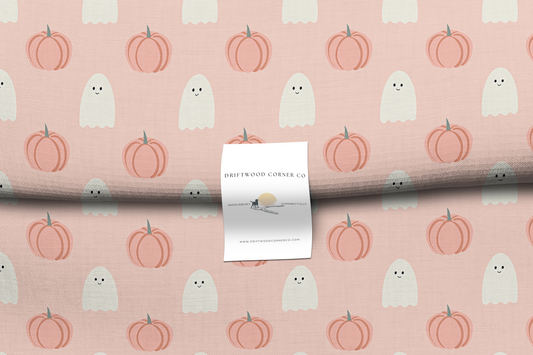 Halloween Peach Pumpkins and Ghosts