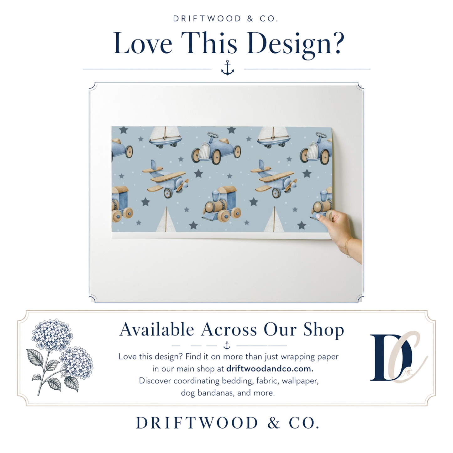 Planes Trains & Sailboats Little Boy Wrapping Paper
