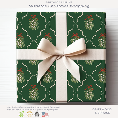 Christmas Mistletoe Wrapping paper